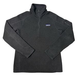 Patagonia Women’s Better Sweater 1/4 Zip Fleece Pullover Black Size Medium